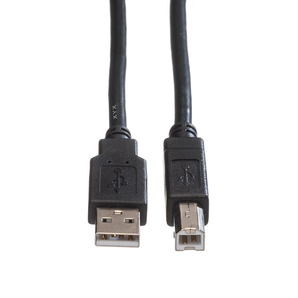 ROLINE USB2.0 Kabel, A-B, ST/ST, schwarz, 3m