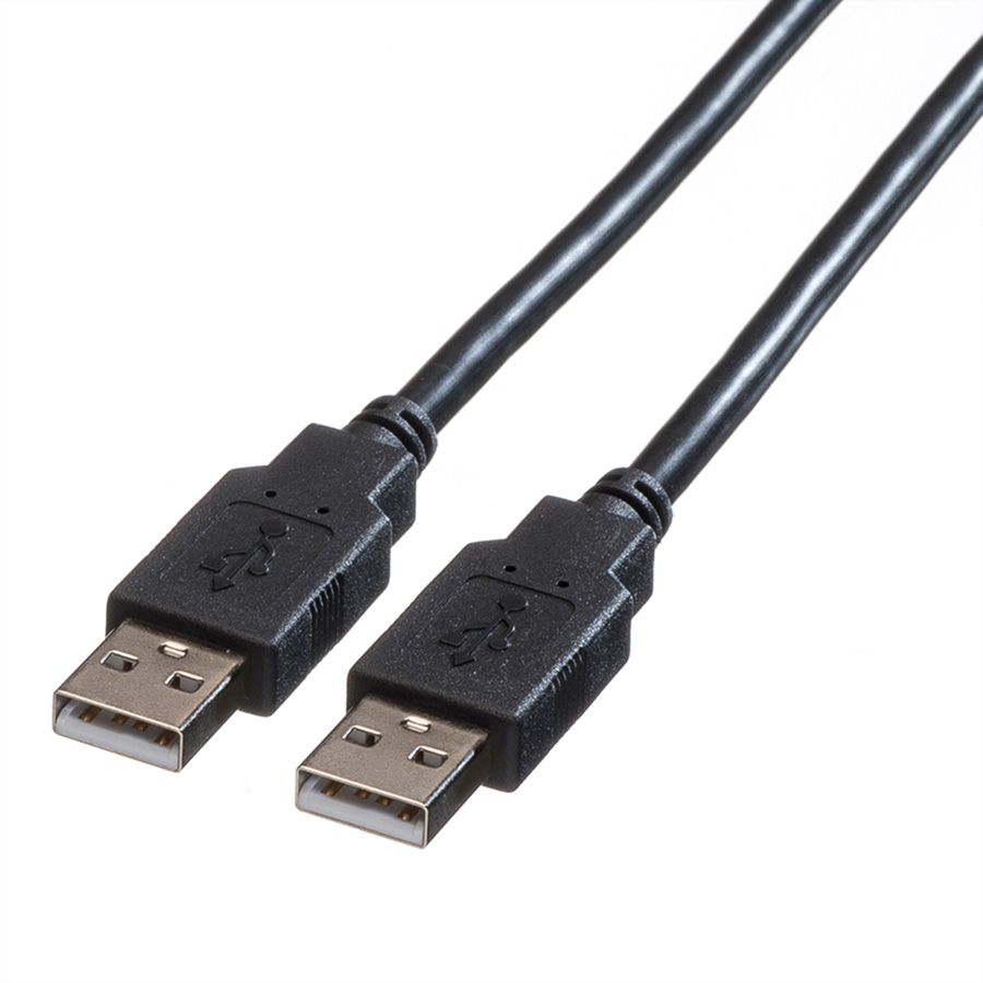 ROLINE USB2.0 Kabel, A-A, ST/ST, schwarz, 1,8m