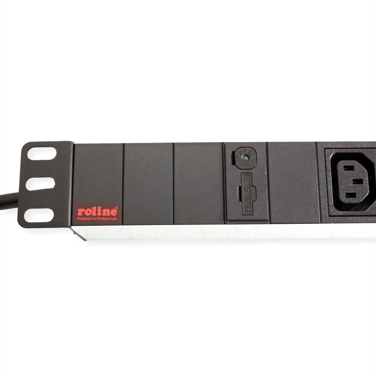 ROLINE 19"-Steckdosenleiste 8-fach C13 + C14- Stecker, 10A, Aluminium, 2,0 m