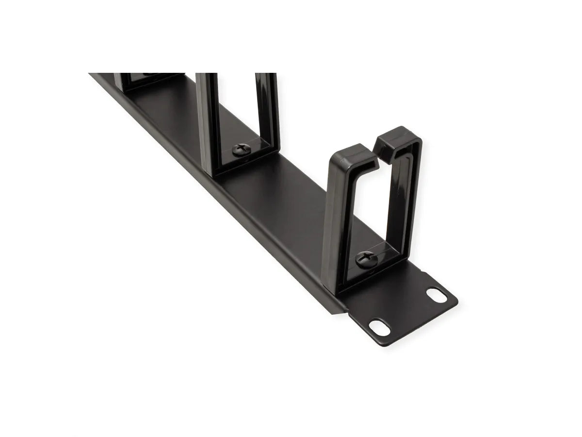 VALUE 19"-Rangierpanel, horizontale oder vertikale Kabelführung, RAL 9005 schwarz